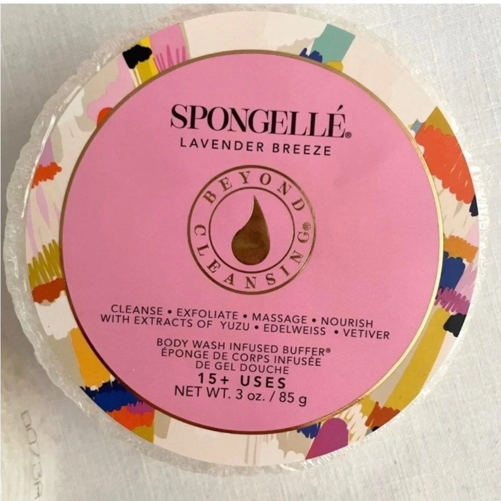 Spongellé Body Wash Infused Buffer Trio Set Bamboo Haze Lavender Sunny Peach New